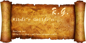 Ribár Gellén névjegykártya